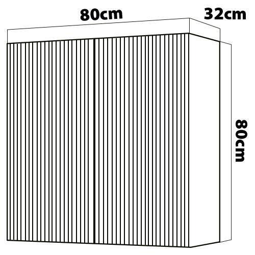 Armário Aéreo Nesher Rainha em MDF 15mm com 2 Portas e 1 Prateleira - 80cm de largura - 4