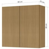 Armário Aéreo Nesher Rainha em MDF 15mm com 2 Portas e 1 Prateleira - 80cm de largura - 2