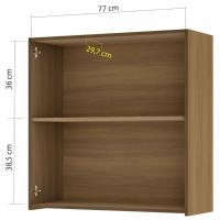 Armário Aéreo Nesher Rainha em MDF 15mm com 2 Portas e 1 Prateleira - 80cm de largura - 3