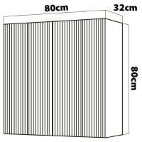 Armário Aéreo Nesher Rainha em MDF 15mm com 2 Portas e 1 Prateleira - 80cm de largura