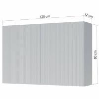 Armário Aéreo Nesher Rainha em MDF 15mm com 2 Portas e 1 Prateleira - 120cm de largura - 2