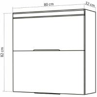Armário Aéreo Nesher Marquesa em MDF 15mm com 2 Portas e 1 Prateleira - 80cm de largura - 4