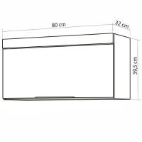Armário Aéreo Nesher Marquesa em MDF 15mm com 1 Porta e 1 Prateleira - 80cm de largura