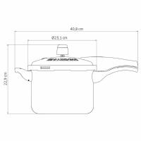 Panela de Pressão Tramontina Vancouver Effect em Alumínio com Revestimento Antiaderente Starflon Max 4,5L - Preto - 5