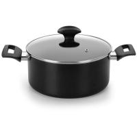 Conjunto de Panelas 5 Peças Multiflon Induct+ com Revestimento Antiaderente Quartzo, Fundo de Indução e Tampas com Saída de Vapor - Preto - 5