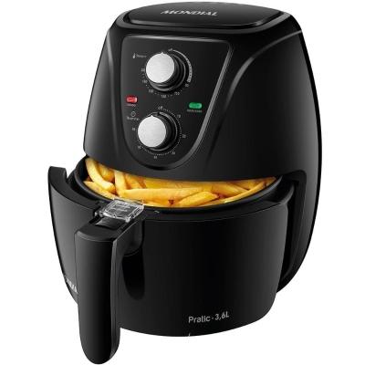 Fritadeira Elétrica Air Fryer Mondial AF-36-FB Pratic 3,6L Lâmpada Piloto Aviso Sonoro Preta
