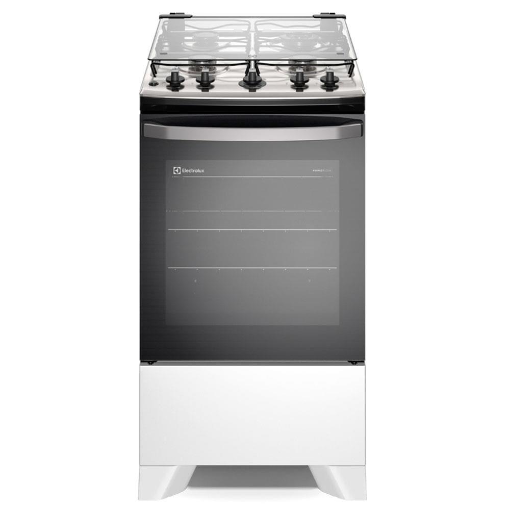 Fogão Electrolux 4 bocas Efficient FE4IB com Mesa Inox, PerfectCook, VaporBake e Acendimento Automático Bivolt – Branco - 1