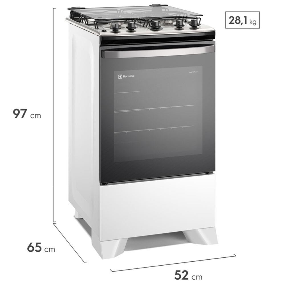 Fogão Electrolux 4 bocas Efficient FE4IB com Mesa Inox, PerfectCook, VaporBake e Acendimento Automático Bivolt – Branco - 5