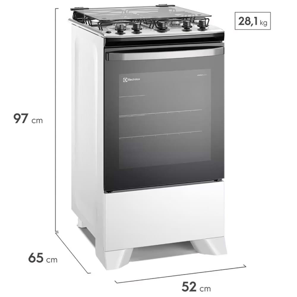 Fogão Electrolux 4 bocas Efficient FE4IB com Mesa Inox, PerfectCook, VaporBake e Acendimento Automático Bivolt – Branco - 6