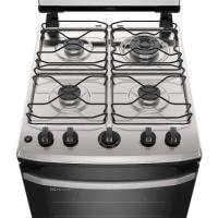 Fogão Electrolux 4 bocas Efficient FE4IB com Mesa Inox, PerfectCook, VaporBake e Acendimento Automático Bivolt – Branco