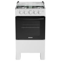 Fogão Itatiaia 4 Bocas Star New Com Mesa em Inox e Acendimento Automático - Branco - 1