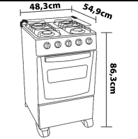 Fogão Itatiaia 4 Bocas Star New Com Mesa em Inox e Acendimento Automático - Branco - 5