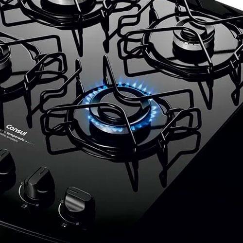 Fogão Consul 4 Bocas CFO4VBE com Mesa de Vidro e Grades Individuais Bivolt - Preto - 8