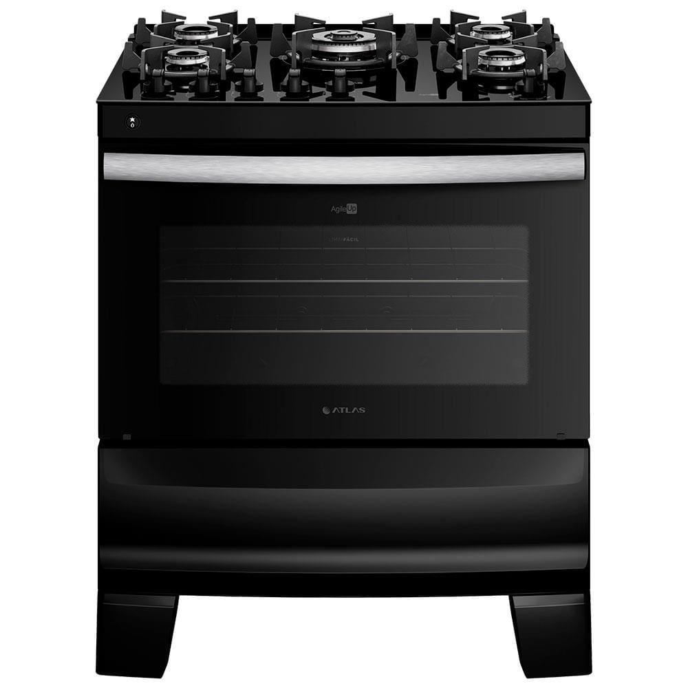 Fogão Atlas 5 Bocas Agile Up Glass com Mesa de Vidro e Acendimento Automático Bivolt - Preto - 2