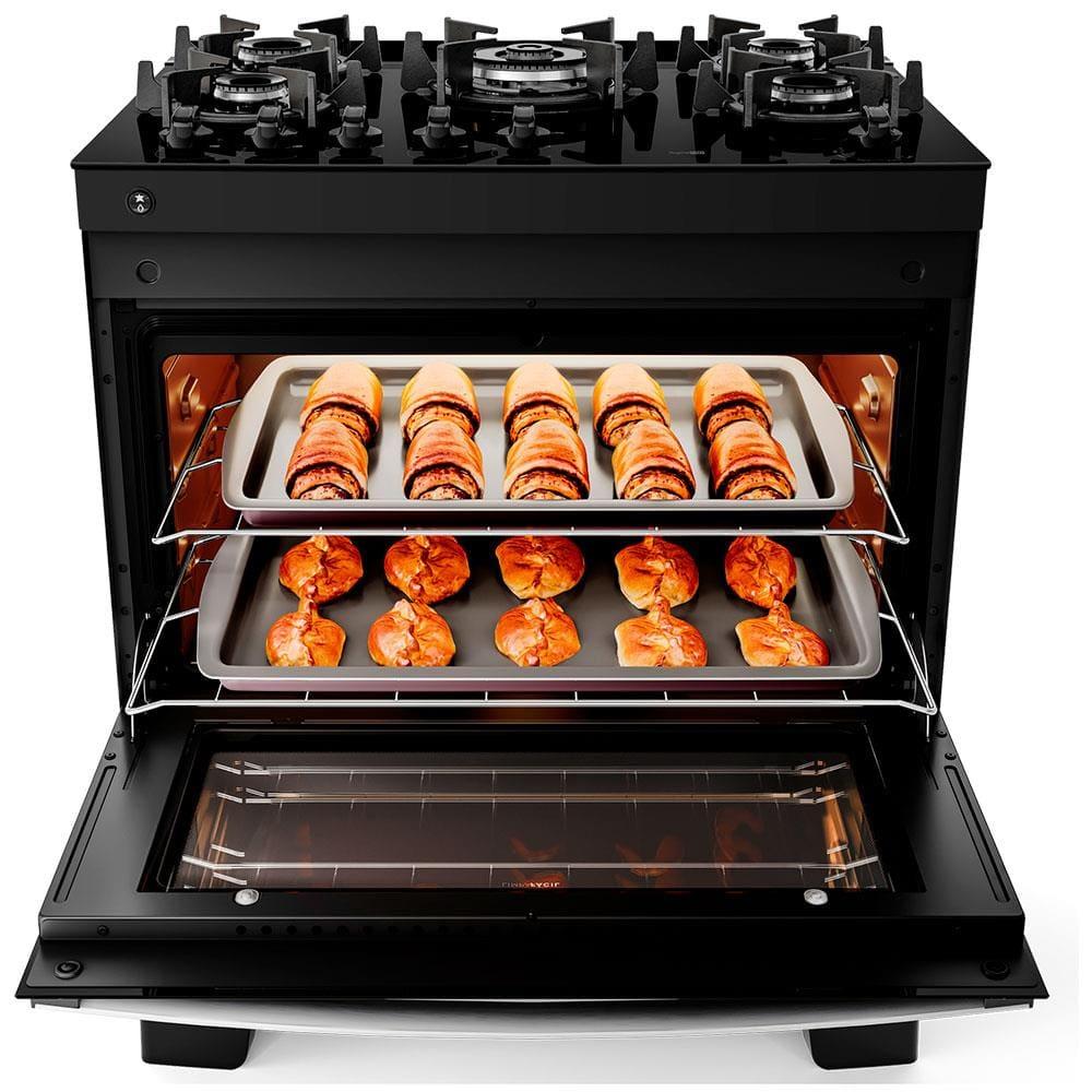 Fogão Atlas 5 Bocas Agile Up Glass com Mesa de Vidro e Acendimento Automático Bivolt - Preto - 3