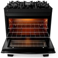 Fogão Atlas 5 Bocas Agile Up Glass com Mesa de Vidro e Acendimento Automático Bivolt - Preto