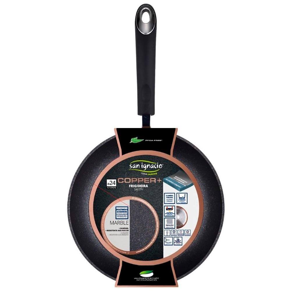 Frigideira Bergner Pandora em Alumínio Forjado com Revestimento em Marble e Fundo de Indução 24 cm – Marrom - 2