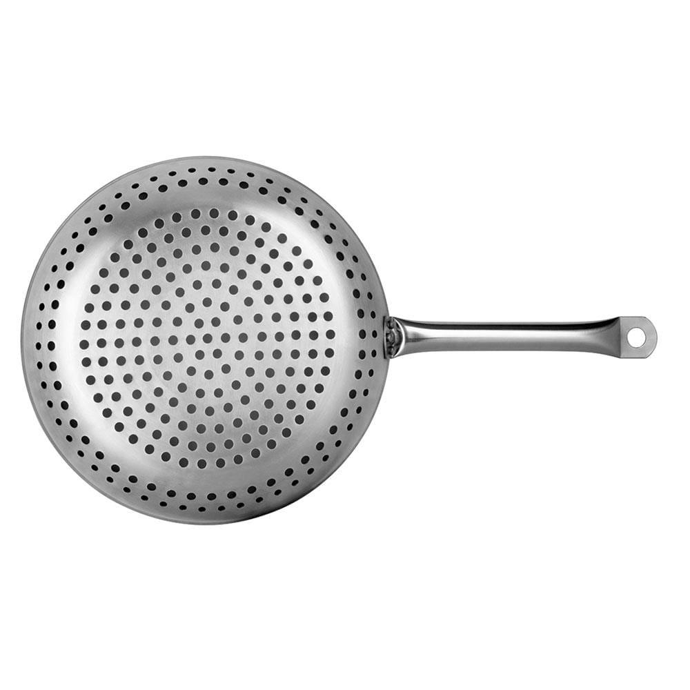 Frigideira Grill Multiflon Profissional Antiaderente Quartzo Inox com Cabo - 32 cm - 3