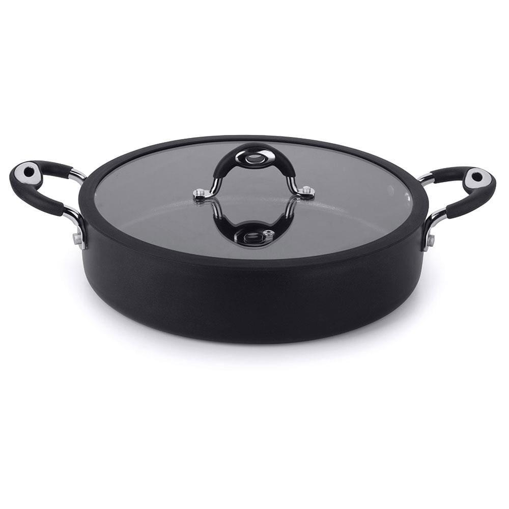 Frigideira Tegame Multiflon Dom Antiaderente Quartzo Preta - 30 cm - 1