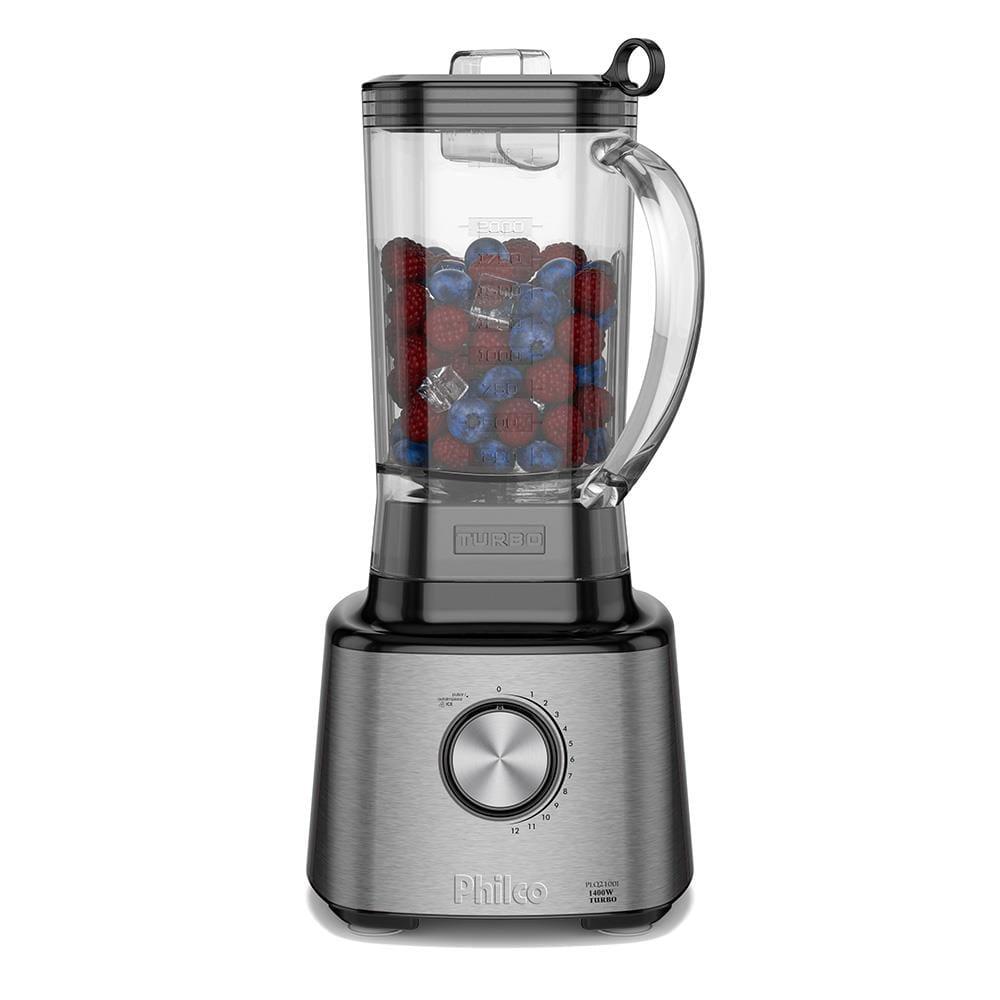 Liquidificador Philco PLQ2100PI Turbo Preto 1400W com 12 Velocidades - Preto/Inox - 4