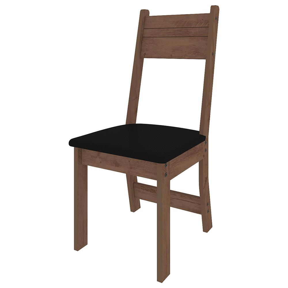 Mesa de Jantar Retangular Indekes Pequi com 4 Cadeiras e Assento Revestido em Courino - 4