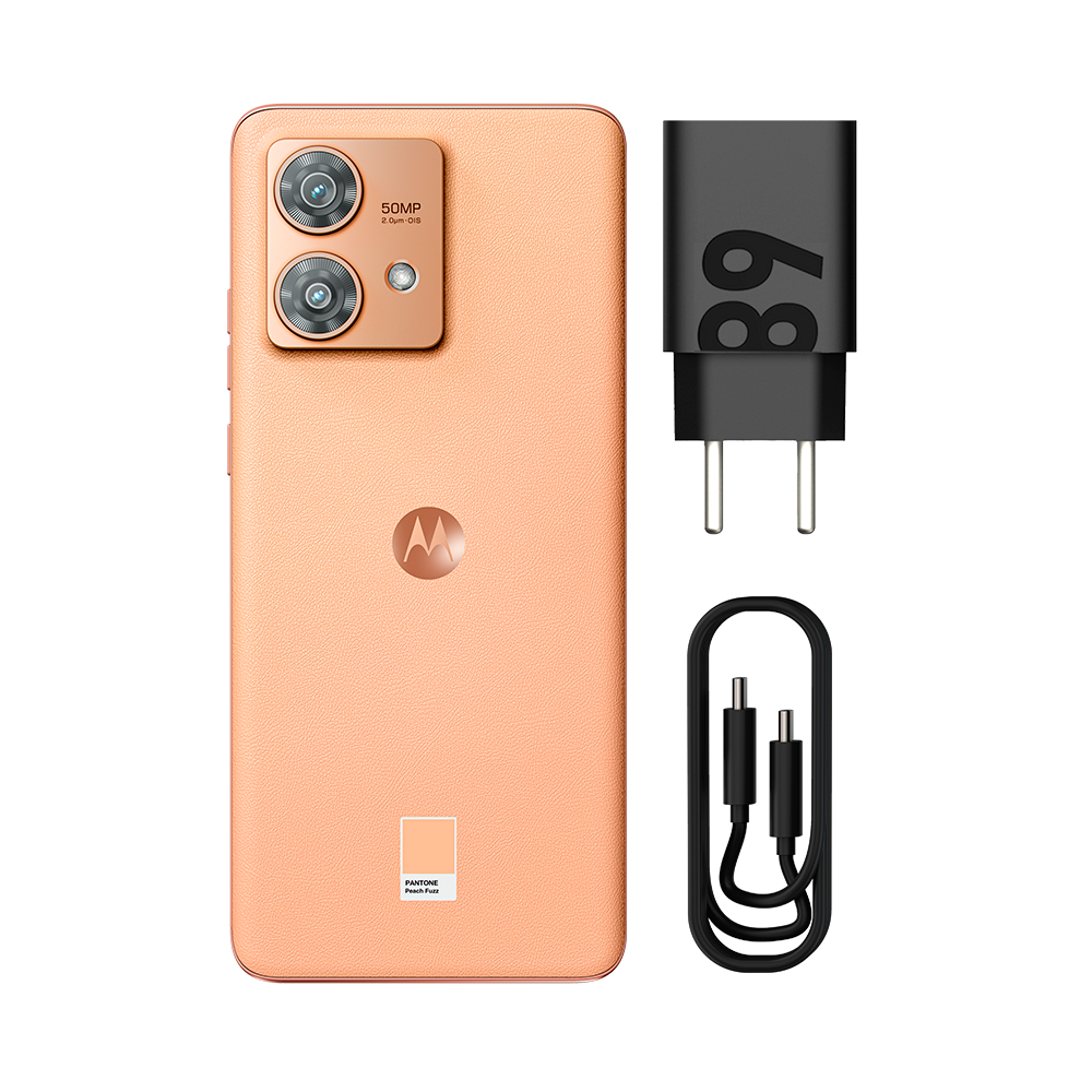 Smartphone Motorola Edge 40 Neo 5G Peach Fuzz 256GB 10GB (8GB RAM + 2GB Ram Boost) 50MP Ultra-Pixel AI Camera IP68 NFC - 6
