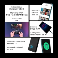 Smartphone Motorola Edge 40 Neo 5G Peach Fuzz 256GB 10GB (8GB RAM + 2GB Ram Boost) 50MP Ultra-Pixel AI Camera IP68 NFC - 5