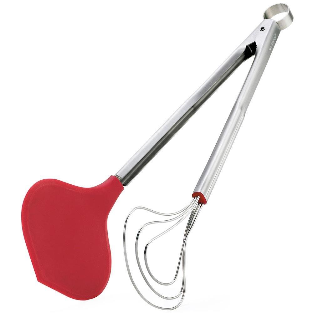 Pinça para Peixe com Trava Cuisipro em Silicone Vermelho - 33 cm - 1