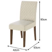 Cadeira de Jantar Dobuê Athenas Dublin com Revestimento em Tecido Veloplus - 3