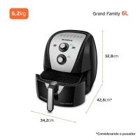 Fritadeira Elétrica Sem Óleo Air Fryer Mondial AFN-60 6L Preta/Inox - 8
