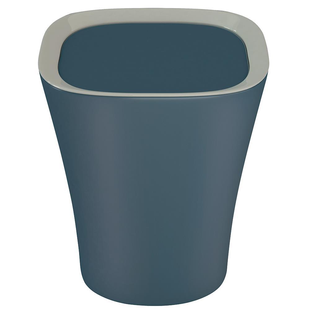 Lixeira Basculante Euro Home Smart Polipropileno 8,5L - Azul Petróleo - 1