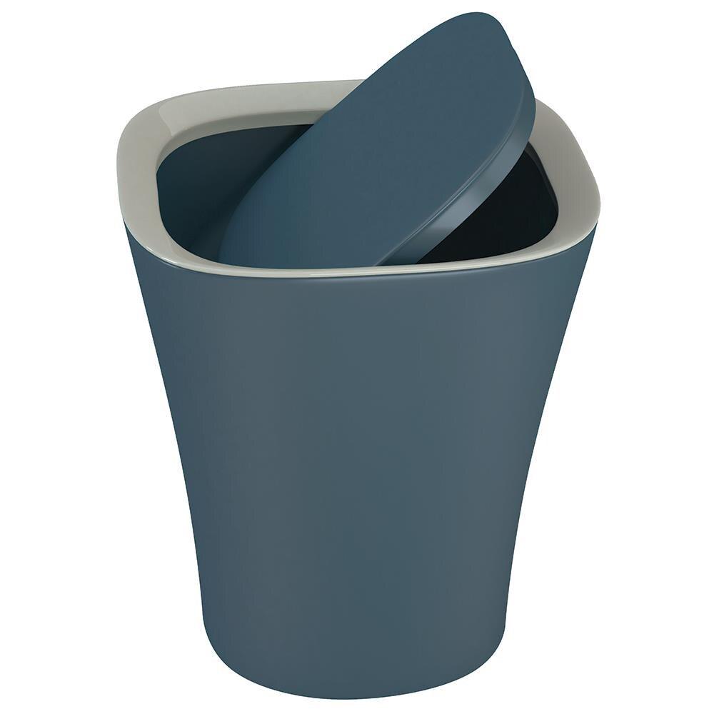 Lixeira Basculante Euro Home Smart Polipropileno 8,5L - Azul Petróleo - 2