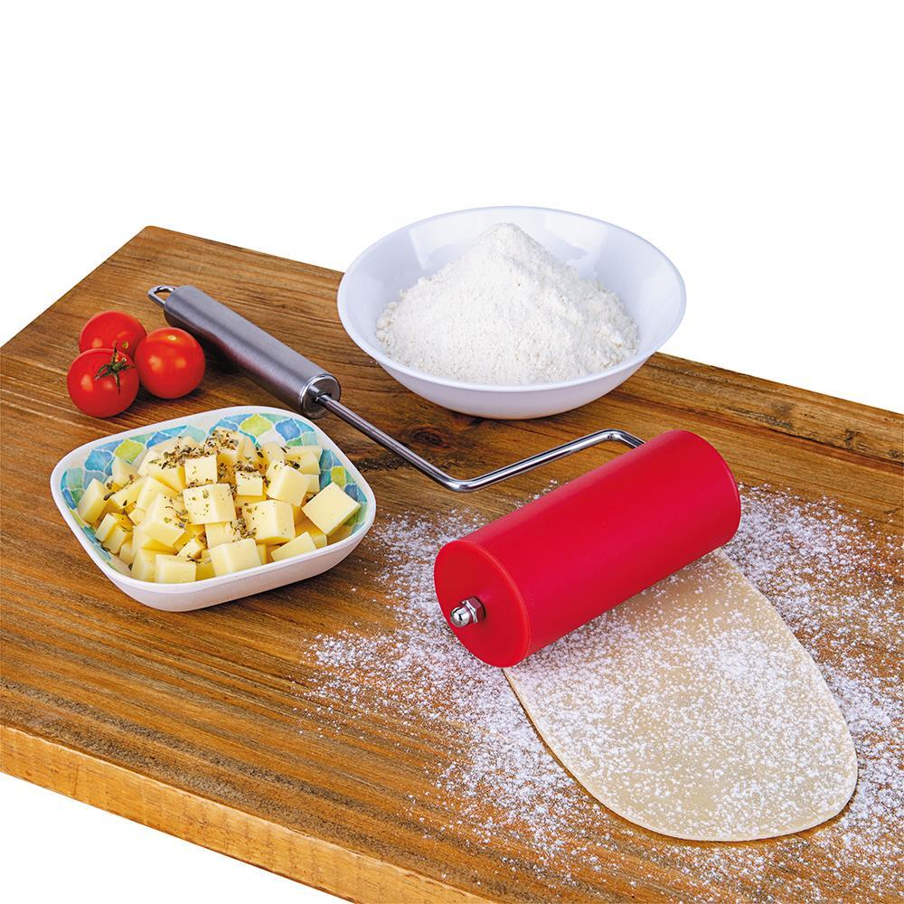 Rolo para Abrir Massa Pequeno Euro Home em Silicone - Vermelho - 2