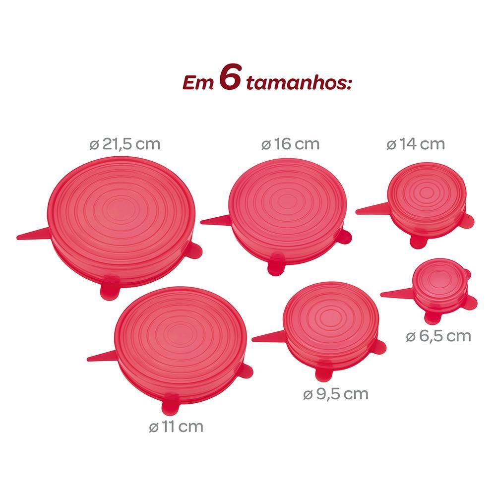 Conjunto de Tampas Euro Home em Silicone - 6 Tampas - 3
