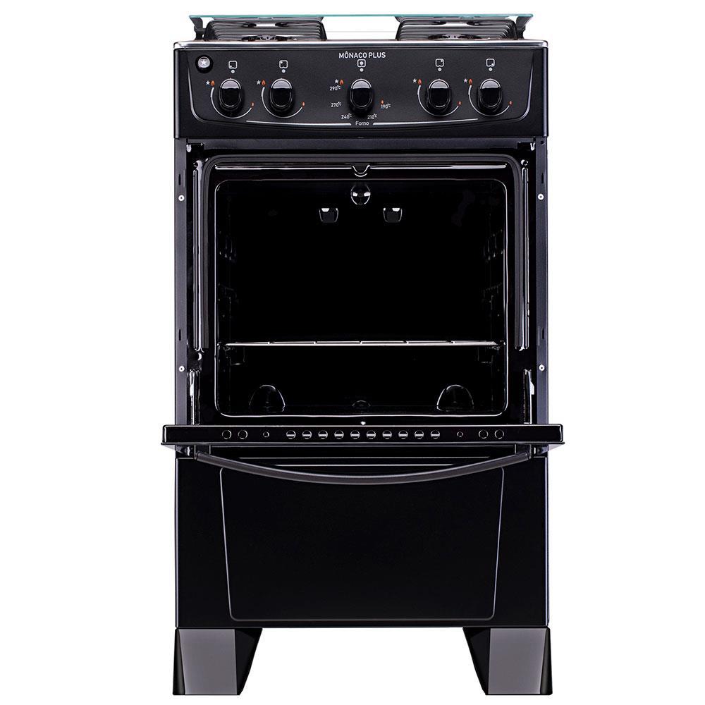 Fogão Atlas 4 Bocas Mônaco Plus com Mesa de Inox e Acendimento Automático Bivolt – Preto - 5