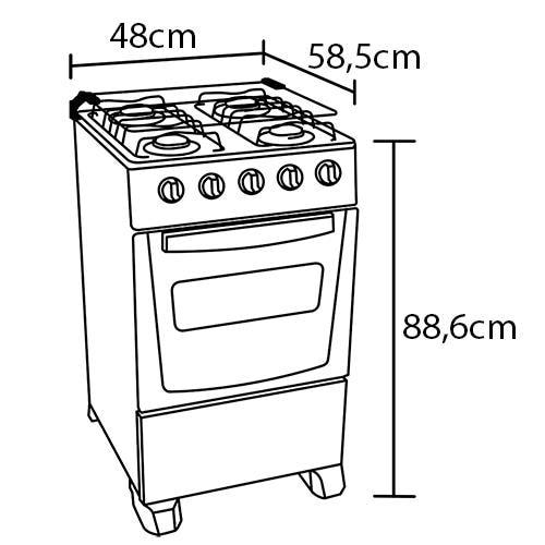 Fogão Atlas 4 Bocas Mônaco Plus com Mesa de Inox e Acendimento Automático Bivolt – Preto - 8