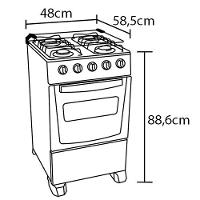 Fogão Atlas 4 Bocas Mônaco Plus com Mesa de Inox e Acendimento Automático Bivolt – Preto - 8