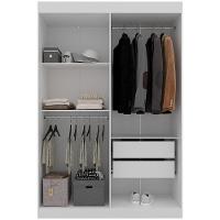 Guarda-Roupa Bartira Ville com 4 Portas, 2 Gavetas e 2 Prateleiras - 134cm de largura - 3