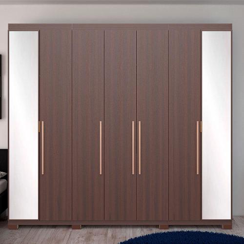 Guarda-Roupa Casal Bartira Diplomata com Espelho, 7 Portas, 6 Gavetas e 2 Prateleiras