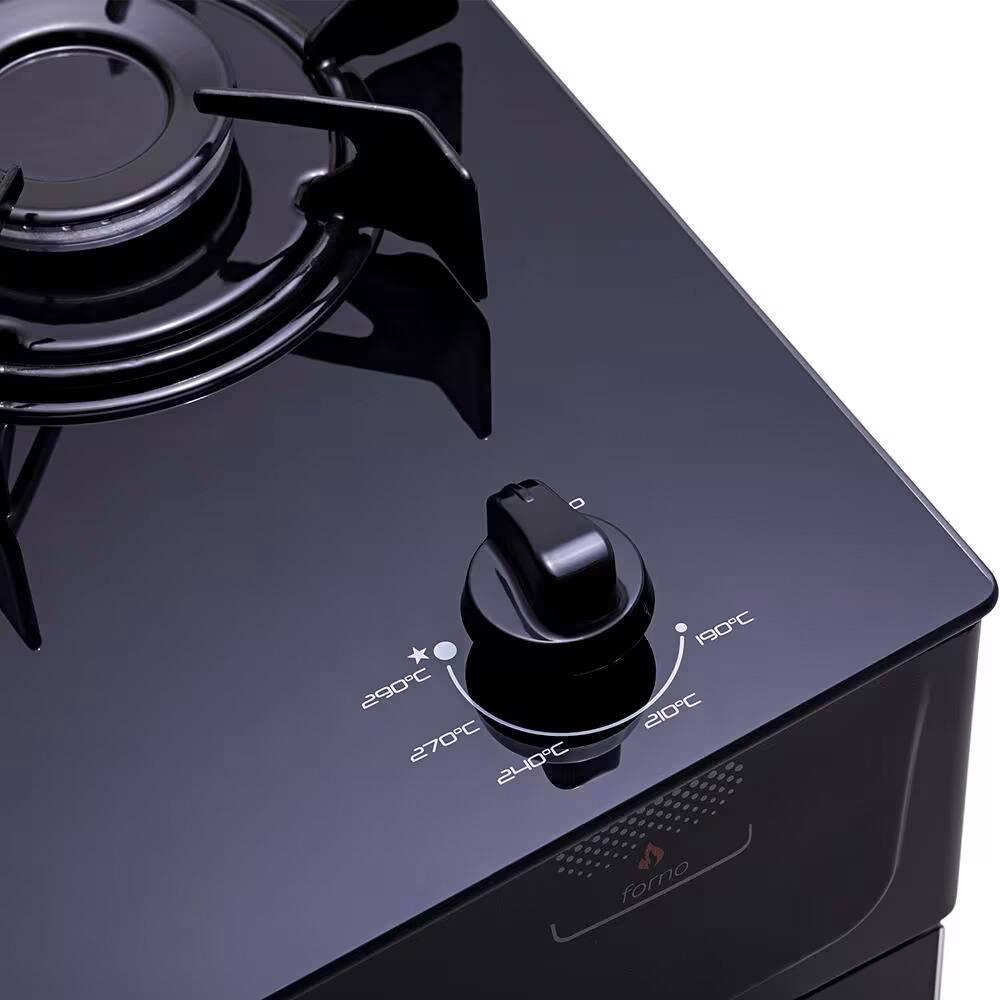 Fogão Atlas 4 Bocas Mônaco Top Glass com Mesa de Vidro e Acendimento Automático Bivolt – Preto - 5