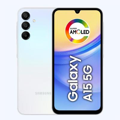 Smartphone Samsung Galaxy A15 5G Azul Claro 256GB, 8GB RAM, Processador Octa-Core, Câmera Tripla Traseira, Tela Super Amoled de 6.5" 90Hz