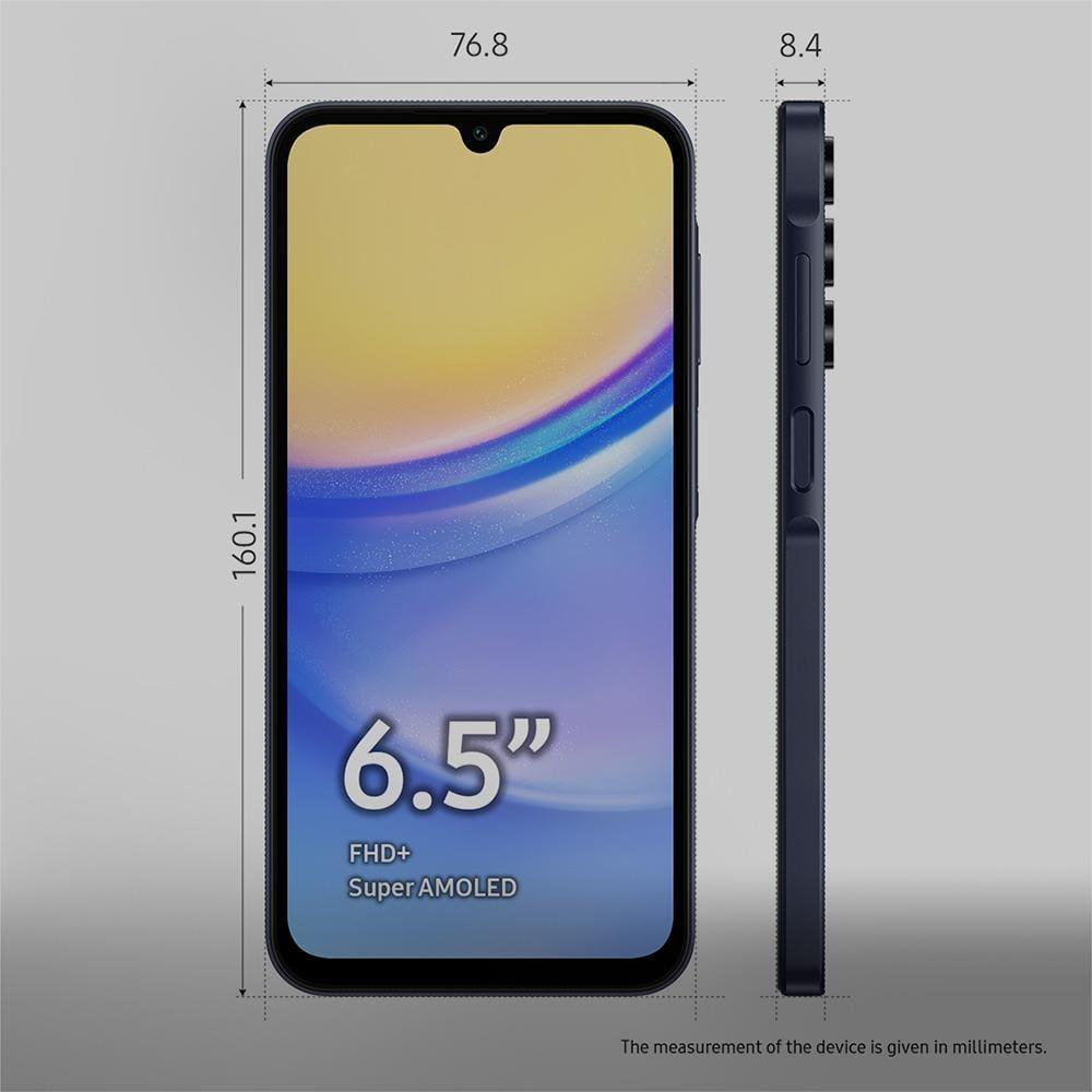 Smartphone Samsung Galaxy A15 5G Azul Escuro 128GB, 4GB RAM, Processador Octa-Core, Câmera Tripla Traseira, Tela Super Amoled de 6.5" 90Hz - 3