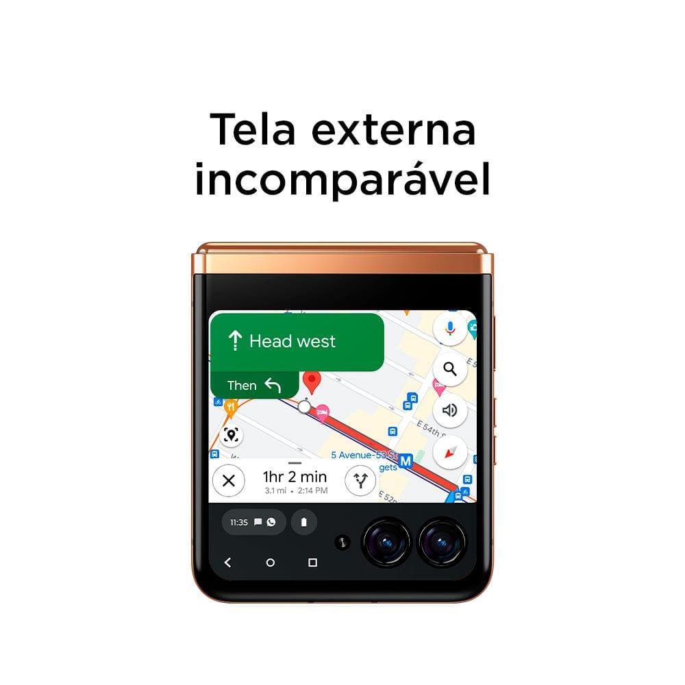 Smartphone Motorola Razr 40 Ultra 5G Peach 256GB 10GB (8GB RAM + 2GB Ram Boost) 12MP com moto AI NFC Dobrável - 8