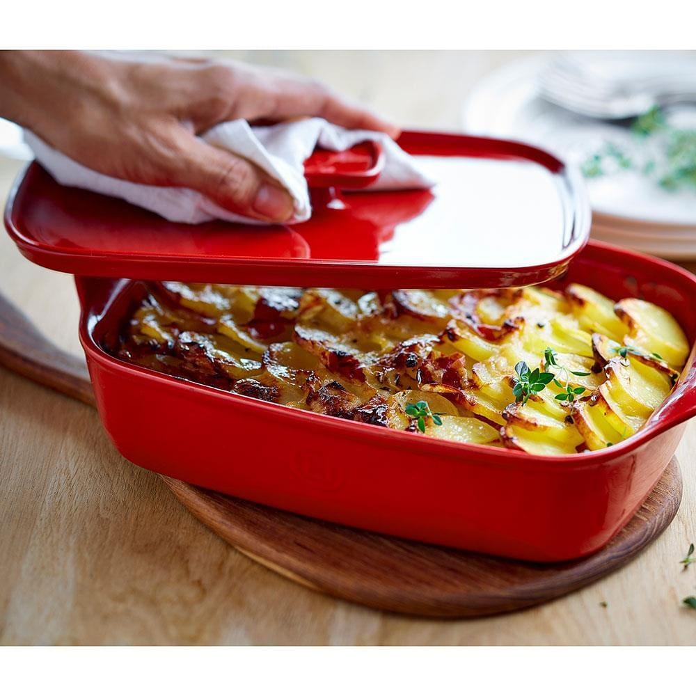 Tampa para Travessa Emile Henry Ovenware em Cerâmica 29x19 cm - Vermelho - 6