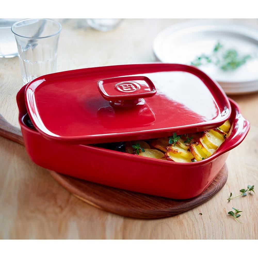 Tampa para Travessa Emile Henry Ovenware em Cerâmica 29x19 cm - Vermelho - 8