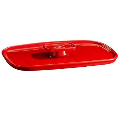 Tampa para Travessa Emile Henry Ovenware em Cerâmica 29x19 cm - Vermelho