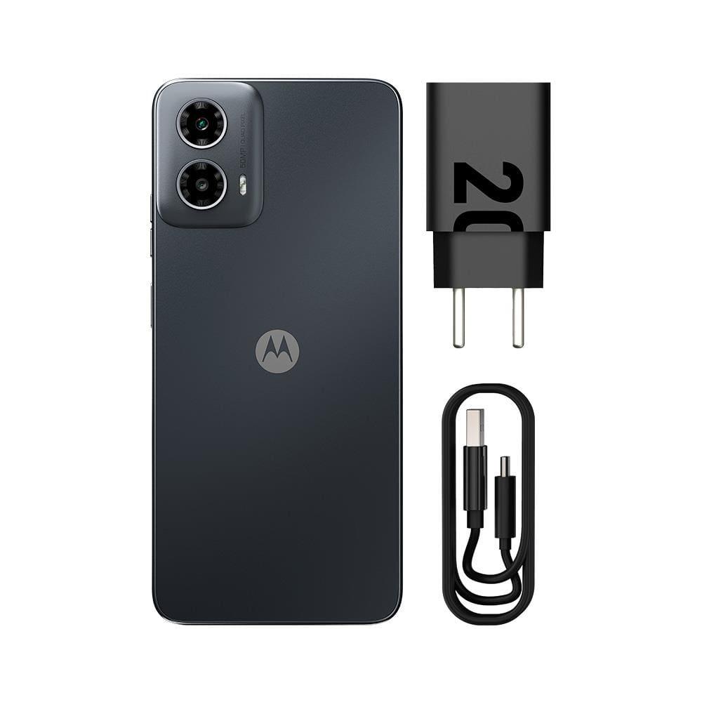 Smartphone Motorola Moto g34 5G Preto 128GB, 4GB RAM + 4GB Ram Boost, AI Câmera 16MP Sensor FPS Lateral - 6