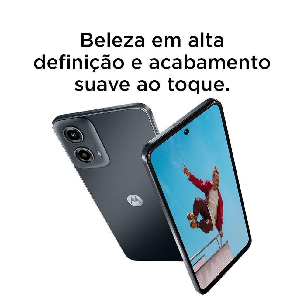 Smartphone Motorola Moto g34 5G Preto 128GB, 4GB RAM + 4GB Ram Boost, AI Câmera 16MP Sensor FPS Lateral - 8