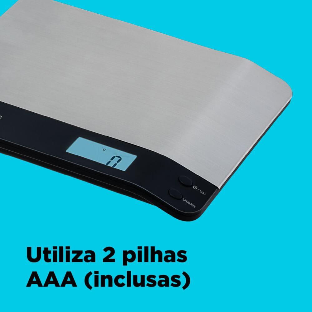 Balança de Cozinha Black Decker BC500 à Pilha com Acabamento em Inox e Capacidade de até 5kg - 6
