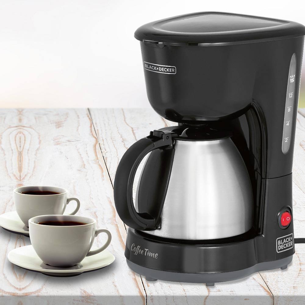 Cafeteira Elétrica Black+Decker CM15 15 Cafés Jarra em Inox Preto 110V - 2